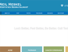 Tablet Screenshot of heskeldermatology.com